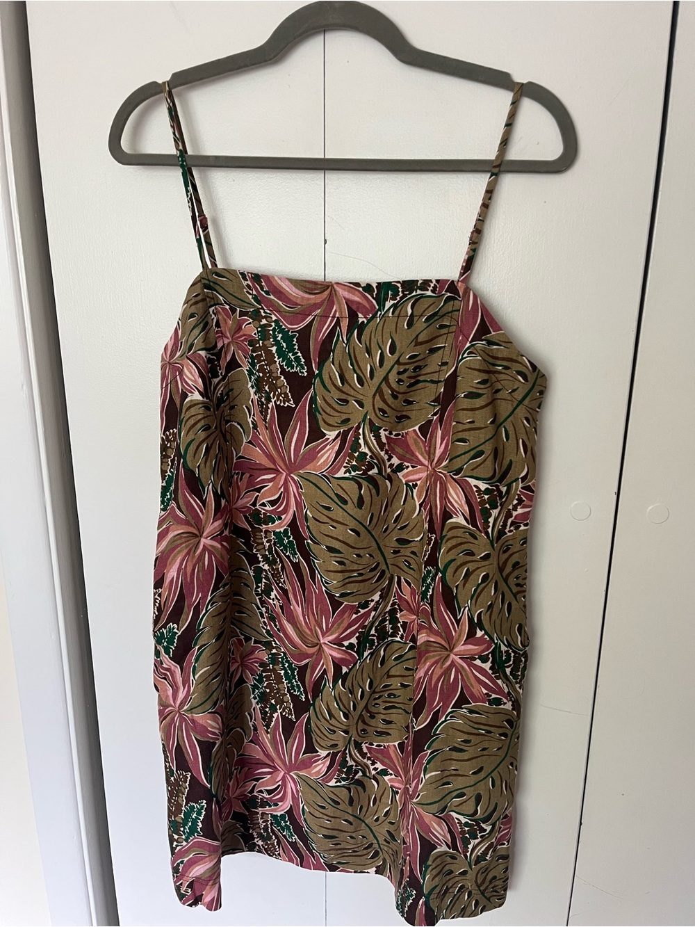 Madewell Goldie Mini Dress in Tropical Linen Size 10 NWT